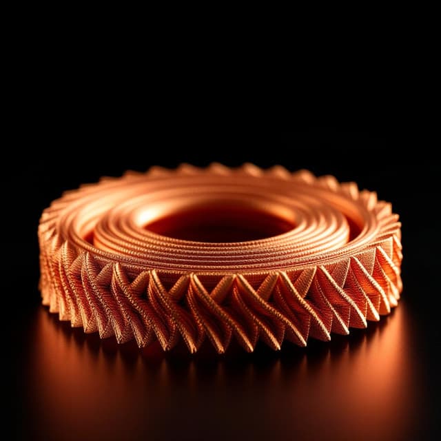 Cu-CP (Commercially Pure Copper) 3D printed component